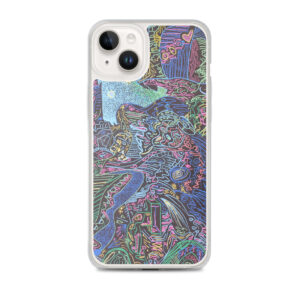 MagSafe® clear case for iPhone® with some colorful doodles