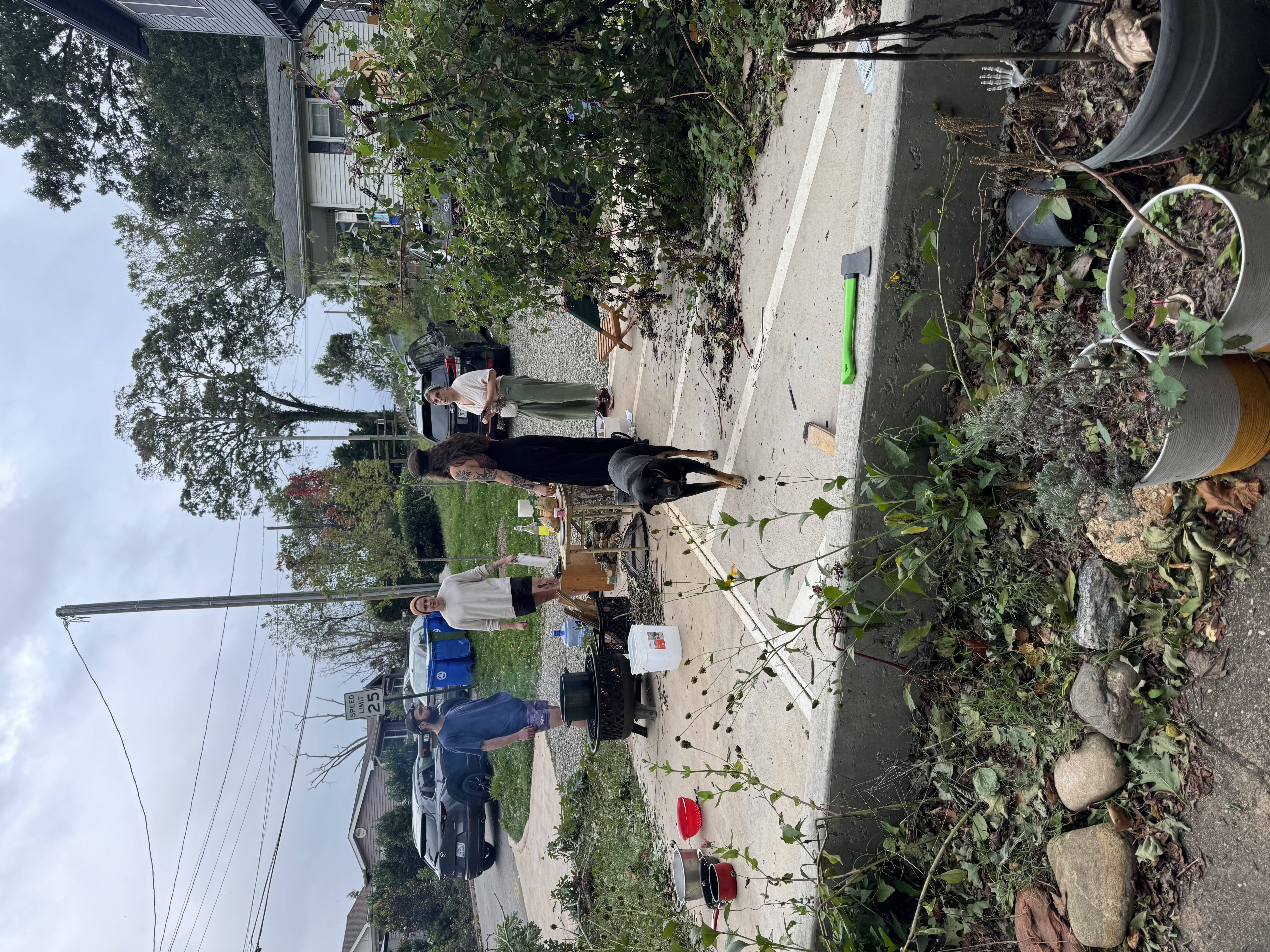 the squad (we all lived in different apartments in the same house but didn't know each other until front yard fire meals)