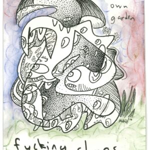 ‘my own lane’ original 5”x7” doodle