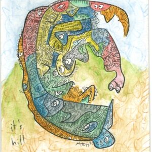 ‘the climb’ original 5”x 7” doodle