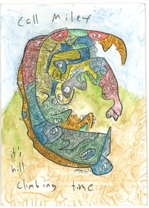 ‘the climb’ original 5”x 7” doodle