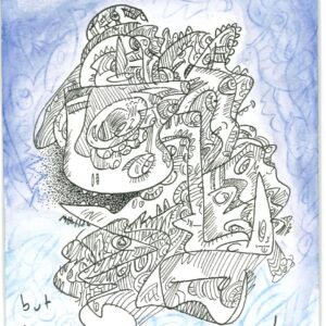 ‘I’m lost’ original 5”x7” doodle