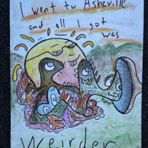 'I went to Asheville' original doodle