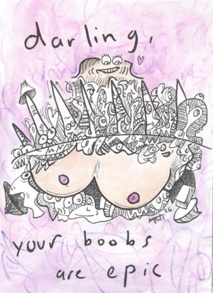 ‘epic boobs’ original doodle